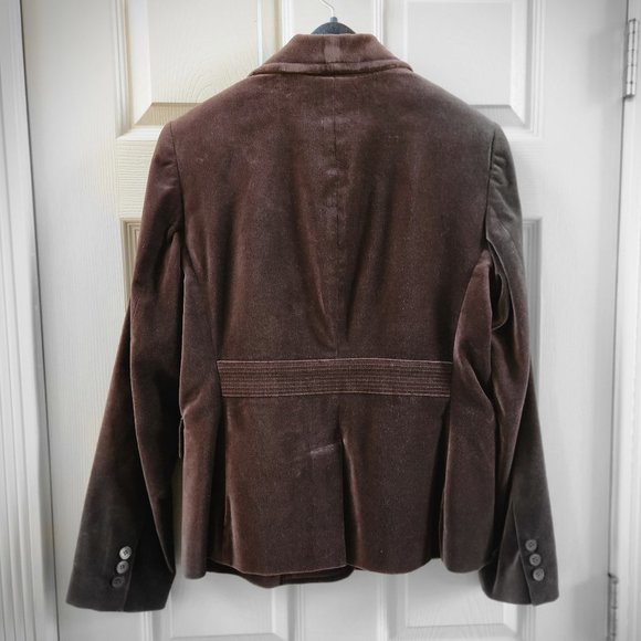 Brown Velvet Blazer - Picture 2 of 7